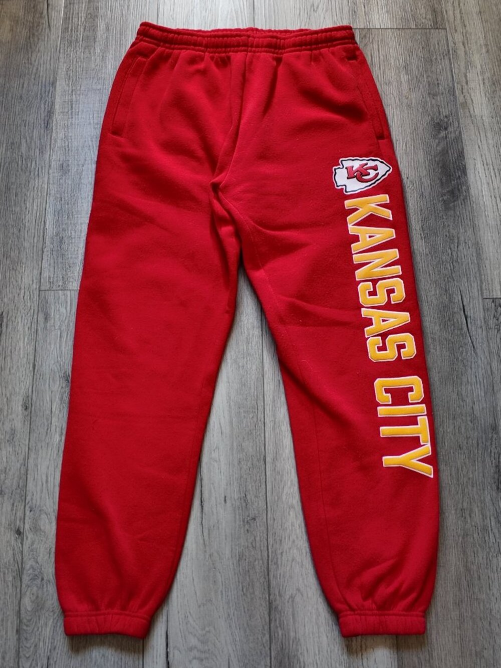 NFL Team Apparel Kansas City Chiefs Sweatpants Men's Size M Medium Red Fleece